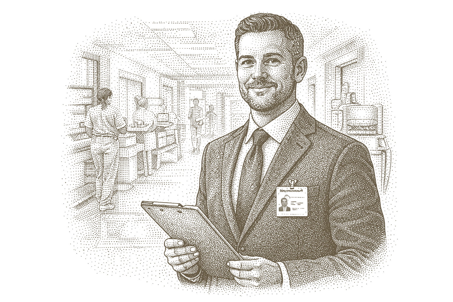 Hospital manager illustration